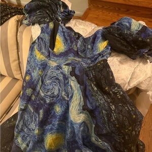 Selkie Starry Night Dress - Blue and Yellow